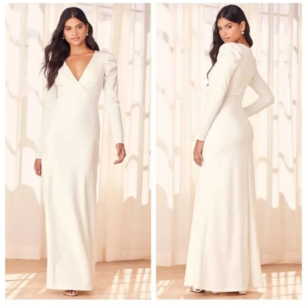 Lulu's WITH A PASSION LONG SLEEVE GOWN Sz XS
